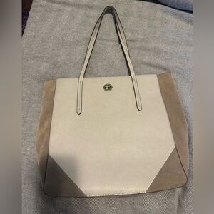 Neiman Marcus Two Tone Grey Tote Bag